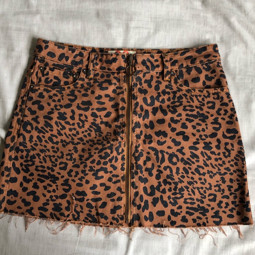 Free People Denim Mini Skirt